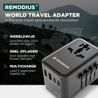 Wereldstekker incl. 2x oplaadkabel Remodius
