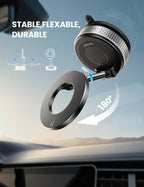 Lamicall Magnetische Telefoonhouder Auto voor MagSafe - [TOP Vacuüm Zuignap & 24X Magnete] Magnetisme Houder Auto Telefoonhouder, 360° Draaibare KFZ Houder voor iPhone 17 16 15 14 Pro Max Syveron