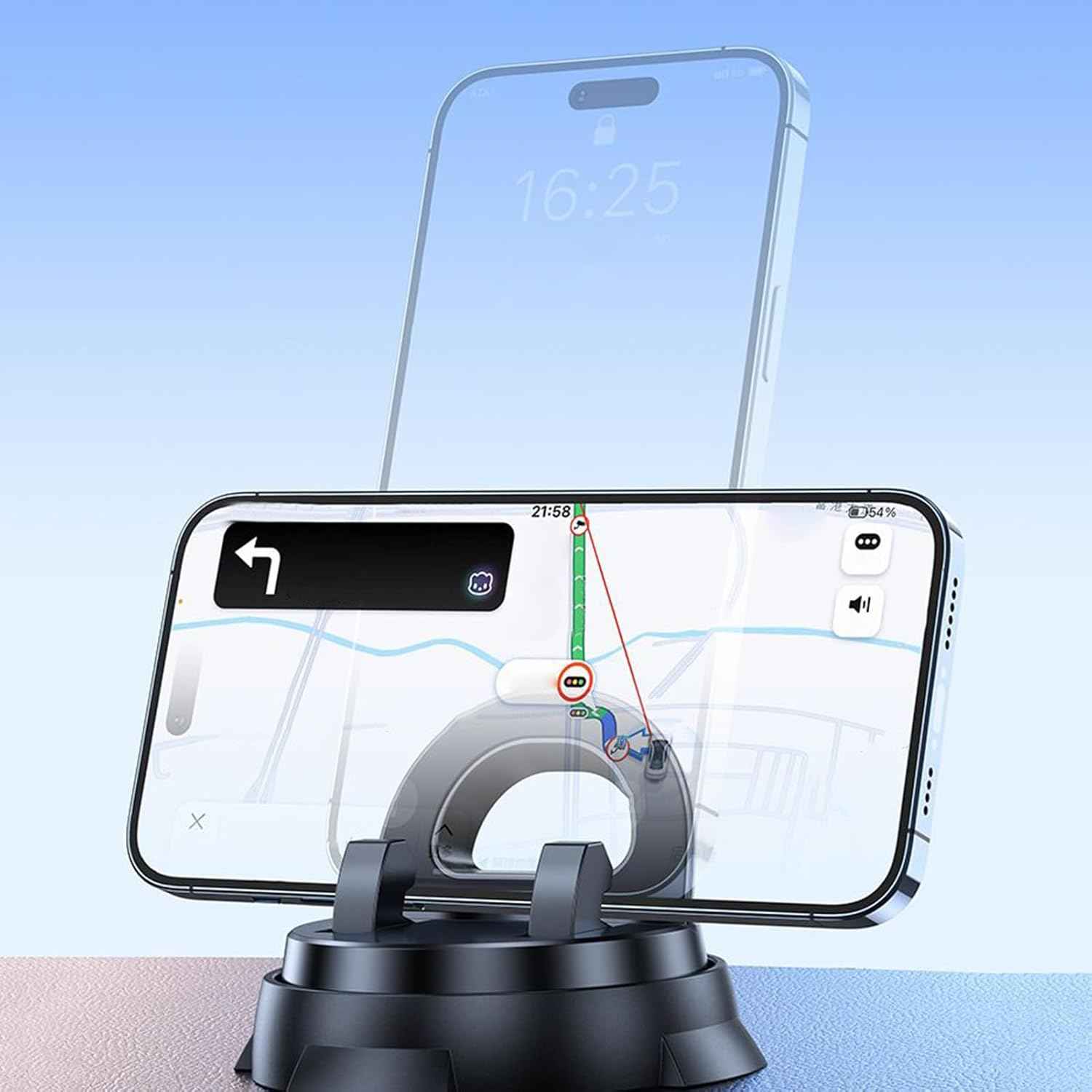 360° rotatie auto laptop - stabiele smartphone voor dashboard met krachtige zuignap voor navigatie, handsfree bellen, bediening
