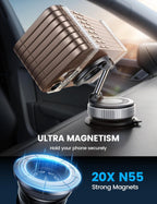 Lamicall Magnetische Telefoonhouder Auto voor MagSafe - [TOP Vacuüm Zuignap & 24X Magnete] Magnetisme Houder Auto Telefoonhouder, 360° Draaibare KFZ Houder voor iPhone 17 16 15 14 Pro Max Syveron