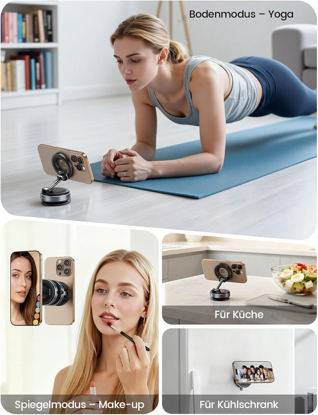 Lamicall Magnetische Telefoonhouder Auto voor MagSafe - [TOP Vacuüm Zuignap & 24X Magnete] Magnetisme Houder Auto Telefoonhouder, 360° Draaibare KFZ Houder voor iPhone 17 16 15 14 Pro Max Syveron
