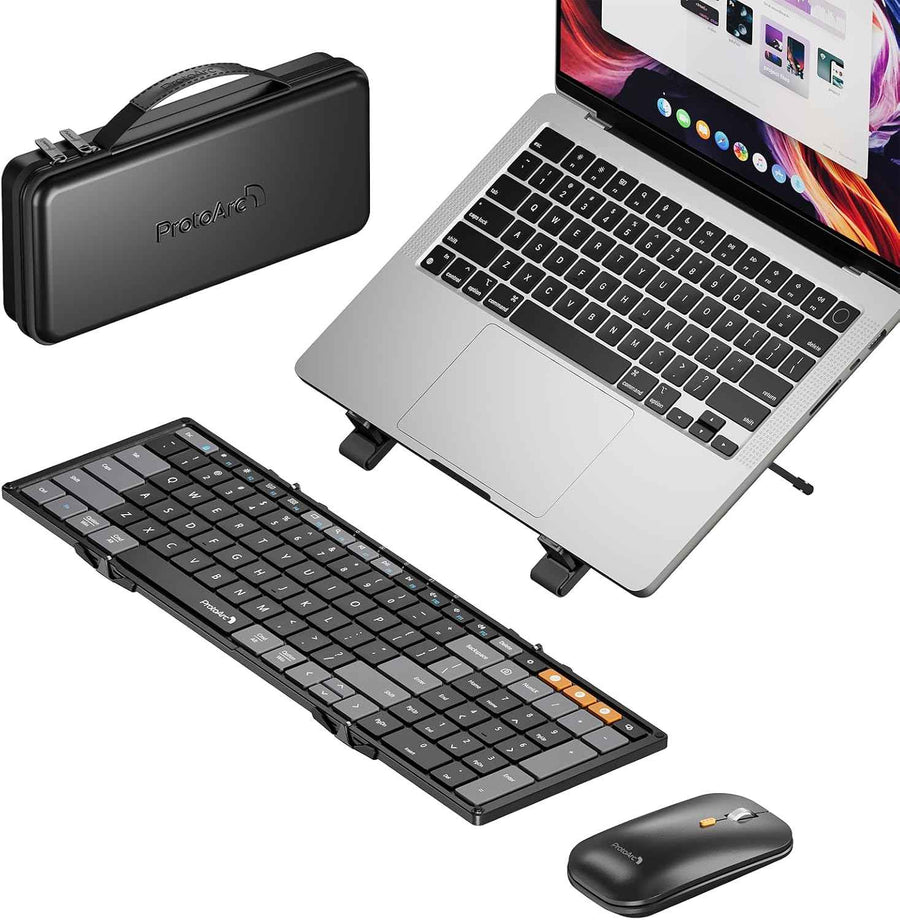 Opvouwbaar Toetsenbord, Muis en Laptop Stand Set