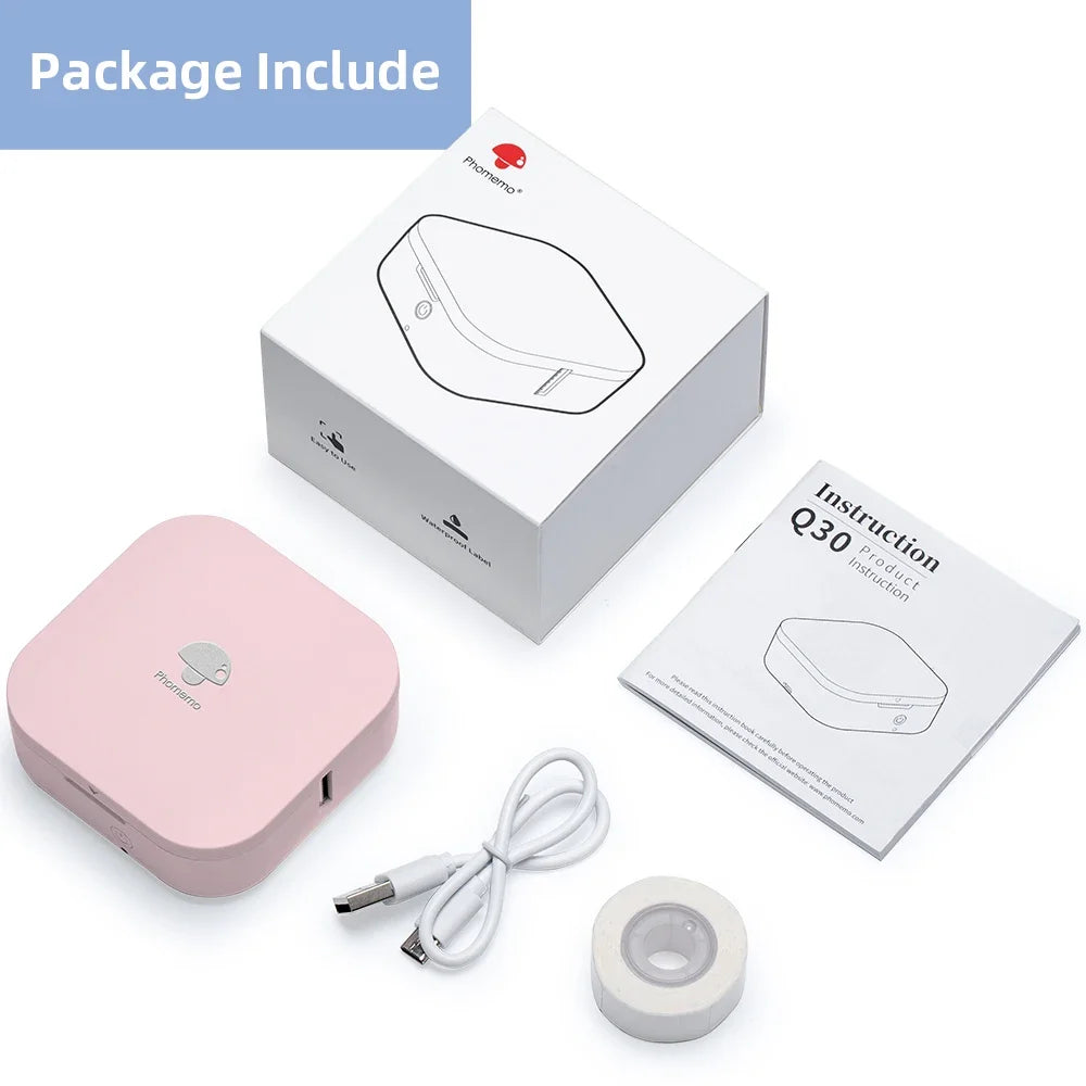 Phomemo Q30 Wireless Label Printer Bluethooth Printer Pocket Thermal Label Sticker Maker Hebrew APP Similar as Niimbot D110 D11 Zodzi Official Store