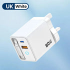 80W Super Fast Charge Type C USB Phone Charger With Telescopic USB C Cable For Iphone 16 15 Samsung Laptop With Light Toocki Brand Global Store