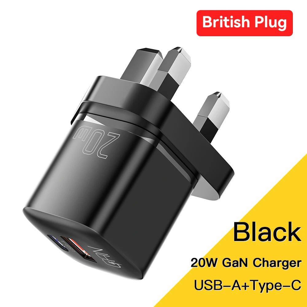 Essager 20W GaN USB Type C Charger PD Fast Charge Phone QC 3.0 Quick Chargers For iPhone 14 13 12 11 Pro Max Mini iPad Charging ESSAGER Official Store