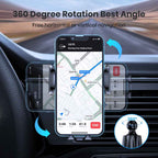 Miracase Universal Car Phone Holder [Powerful Suction Cup] Phone Holder Car for Dashboard Windshield [Double Metal Hook] Mobile Holder for Car Air Vent Car Mobile Holder for All 4.0-7.2" Smartphone