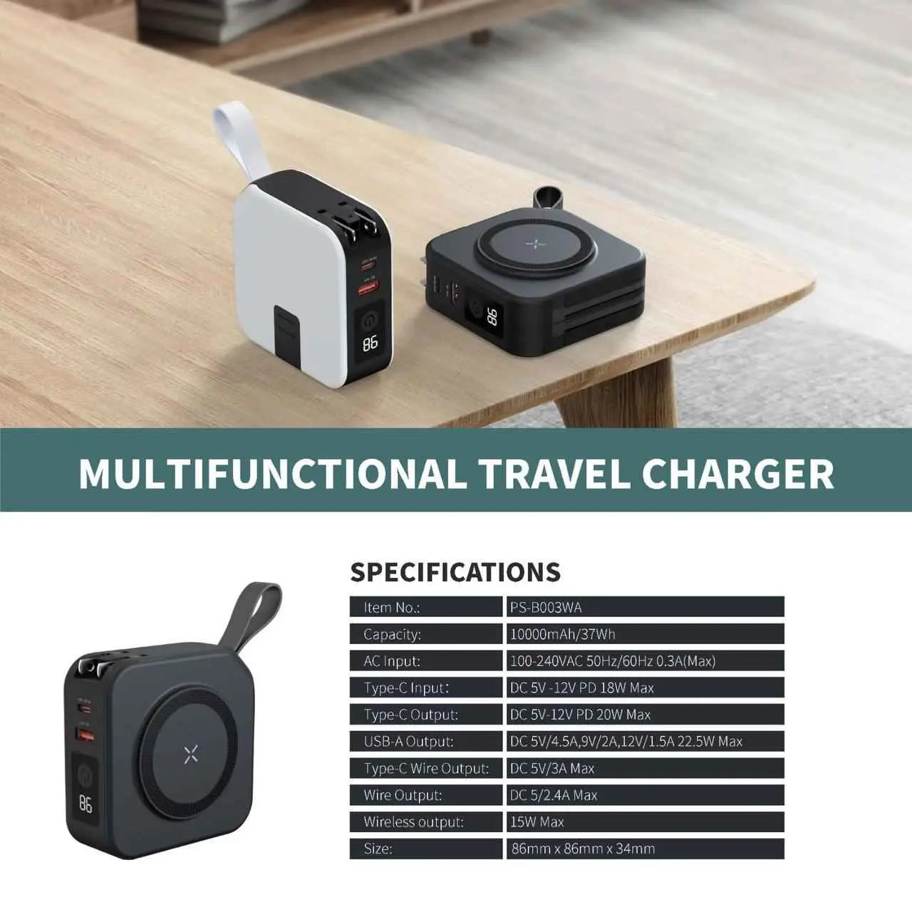 Powerbank 5-in-1 - Jouw Ultieme Oplaadoplossing voor Onderweg