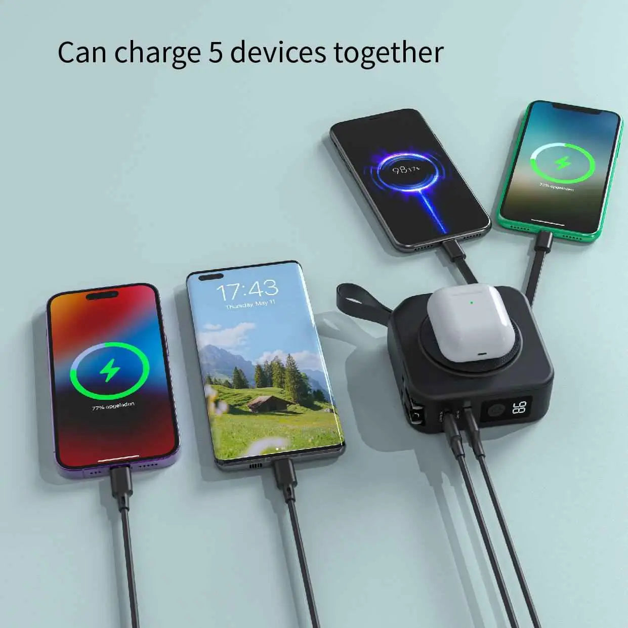 Powerbank 5-in-1 - Jouw Ultieme Oplaadoplossing voor Onderweg