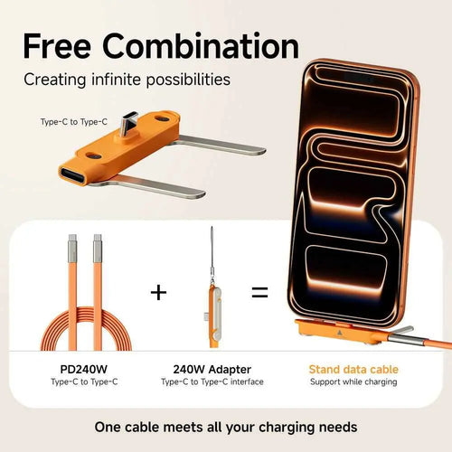 BASEMO Phone Charger 240W Silicone Cable