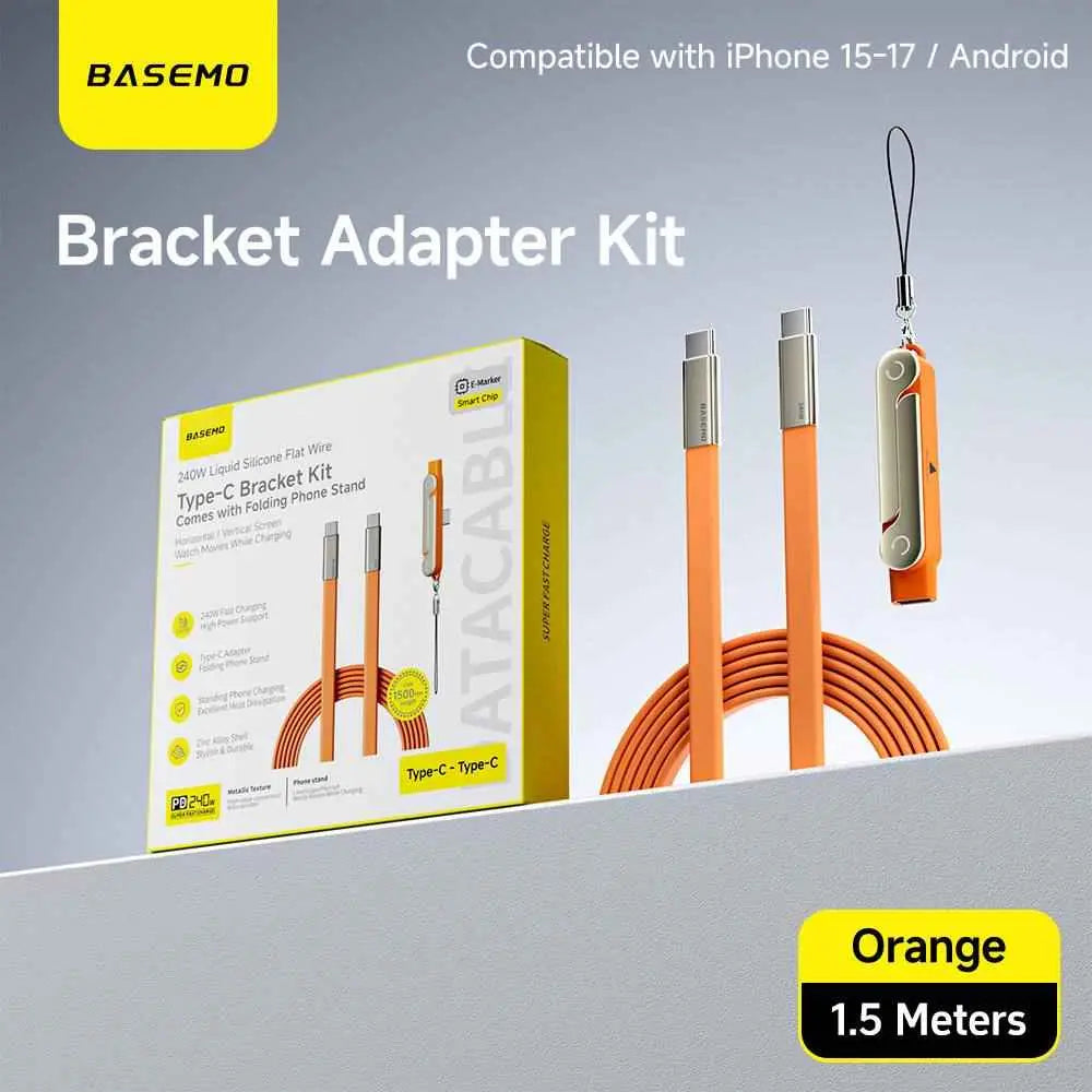 BASEMO Phone Charger 240W Silicone Cable
